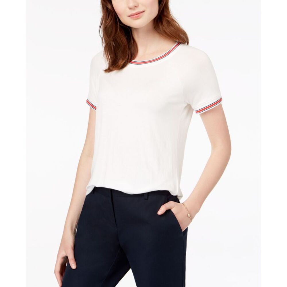 Hippie Rose Juniors Crew Neck Ringer T-Shirt